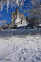 Zamek Mirów zima